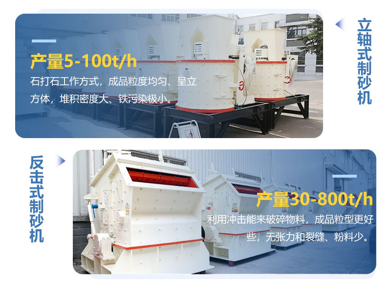立軸式制砂機和反擊式制砂機哪種粒型好？區別介紹