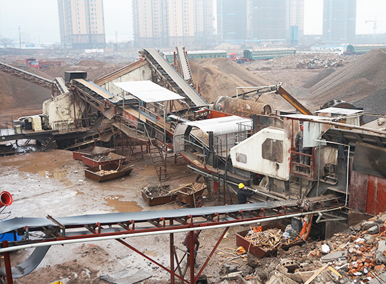 河南滎陽(yáng)建筑垃圾處理生產(chǎn)線案例